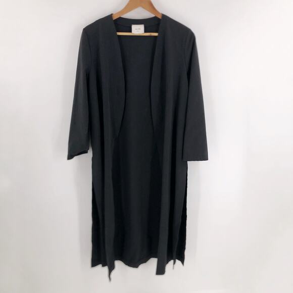 Alysi Open Overcoat Soft Black Women's Sz IT 46 US 8 NWOT $395 - Picture 6 of 10